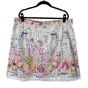 Grace Elements Pink Chalk Le Fleur Cotton Blend A-Line Skirt 24W NWT